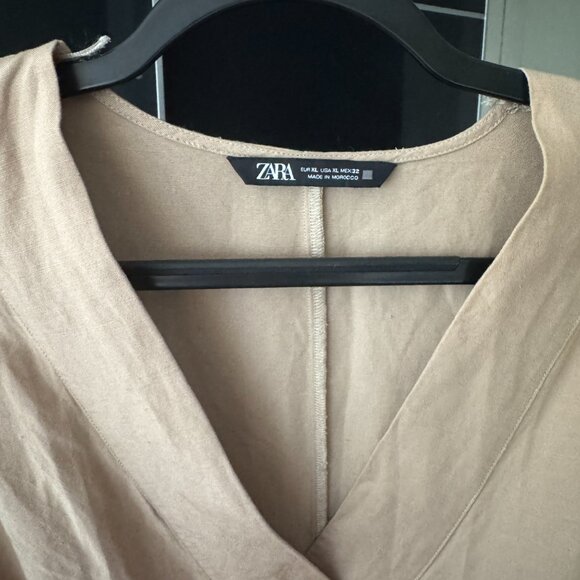 Zara linen blend tunic dress with belt - Picture 10 of 10